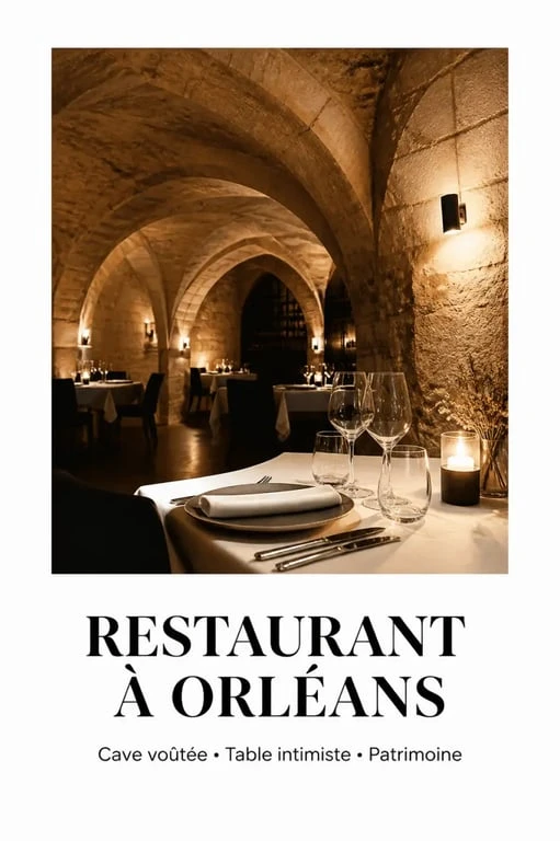 Restaurant orléans original dans une cave voûtée à Orléans