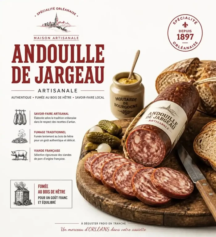 Andouille de Jargeau, spécialité culinaire orléans