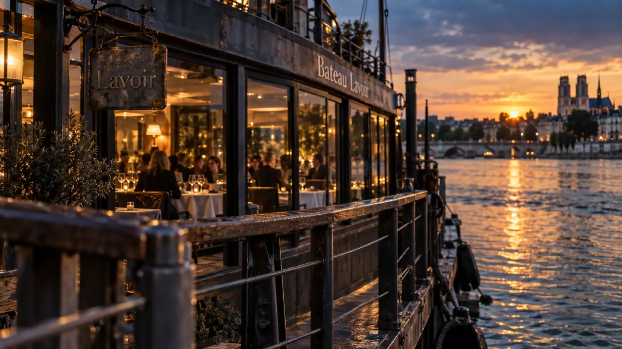 Bateau restaurant Orléans, façade du Bateau Lavoir sur la Loire
