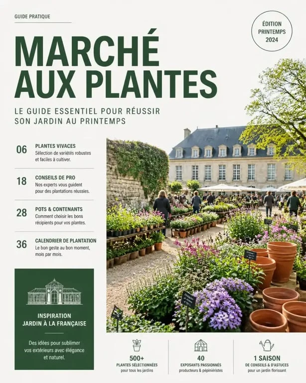 Marché aux plantes Orléans 2026 : stands de fleurs et végétaux au printemps