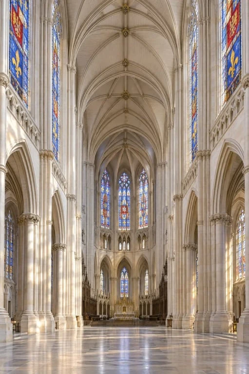 Orléans cathédrale Sainte-Croix nef gothique et vitraux de Jeanne d’Arc