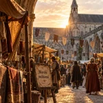 Marché médiéval orléans 2025 au Campo Santo : échoppes médiévales