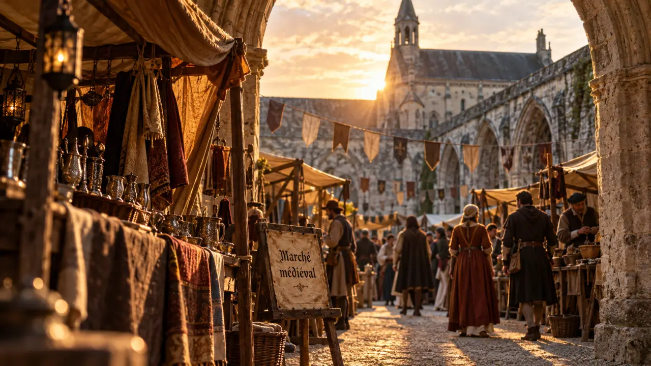 Marché médiéval orléans 2025 au Campo Santo : échoppes médiévales