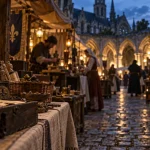 Marché médiéval orléans 2026 au Campo Santo, échoppe médiévale et artisans