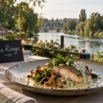 Restaurant bord du loiret orléans : Le Rivage, sandre aux herbes et vue sur les berges