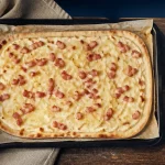 Restaurant flammekueche Orléans : flammekueche aux oignons et lardons Rue des Halles