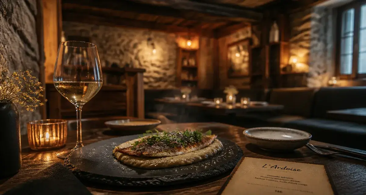 restaurant l'ardoise orléans : plat bistrot sur ardoise, salle intime