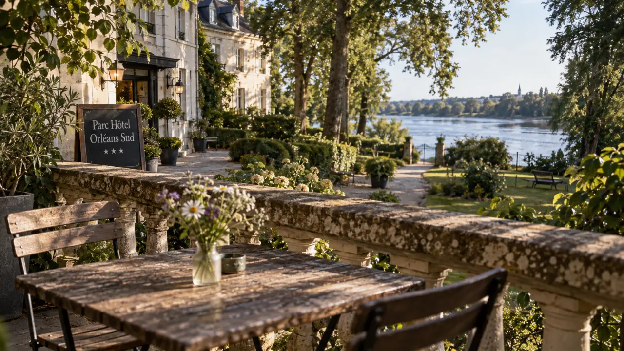 the originals boutique parc hôtel orléans sud terrasse vue Loire