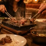 Restaurant heureux comme Alexandre Orléans : viande sur pierre