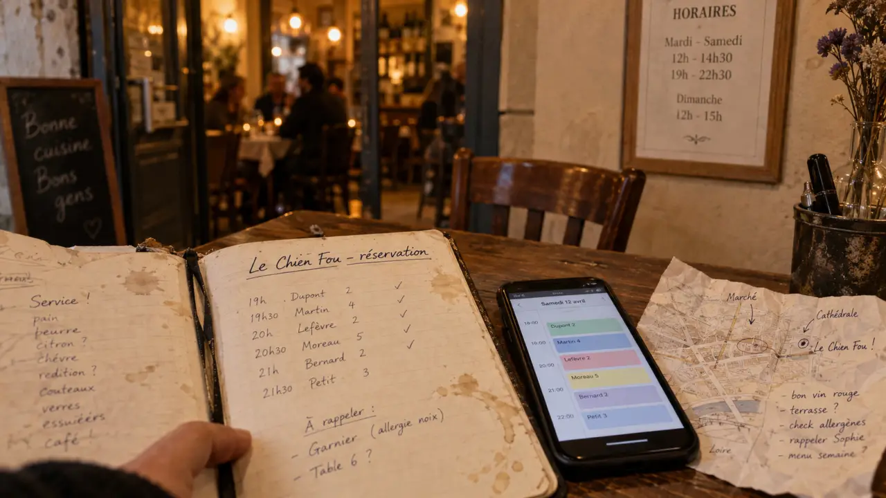 Restaurant le chien fou orléans : carnet et planning de réservation
