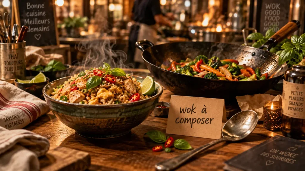 Restaurant thai orléans : wok chaud à composer et livraison