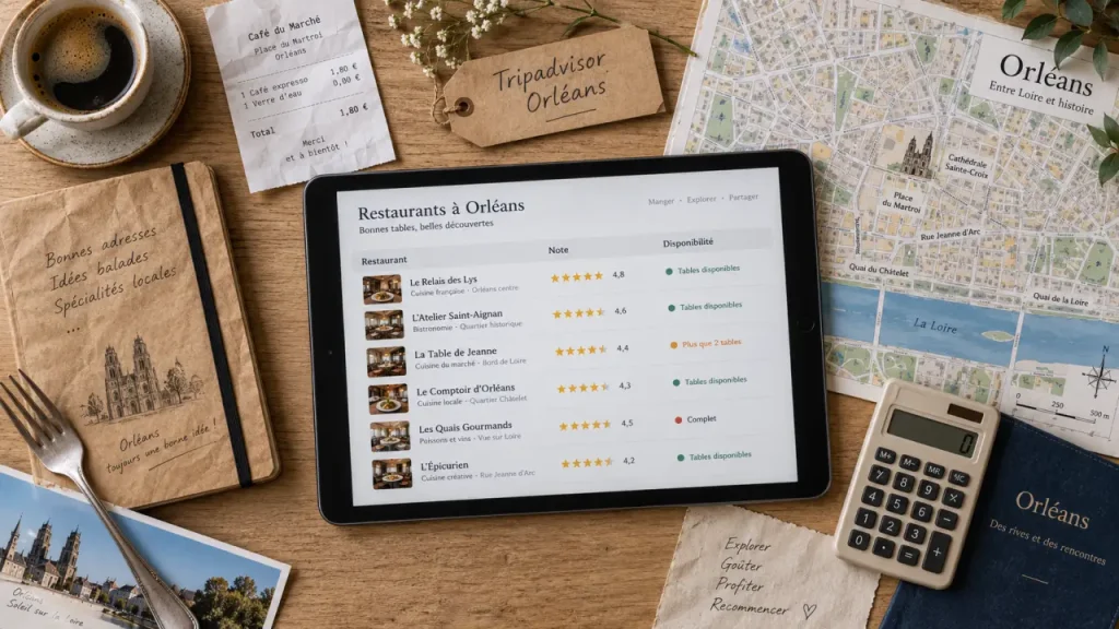 Tripadvisor restaurant Orléans : notes, prix, disponibilité